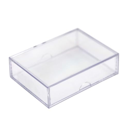 10-Pack Clear Acrylic Card Storage Boxes with Lids – Holds 52 Playing Cards or 50 Standard Trading Cards Each, Stackable Organizer for Sports & TCG Cards (Unsleeved) - size: 3 1/2" L x 2 1/2" W x 1" H, style: 10.0