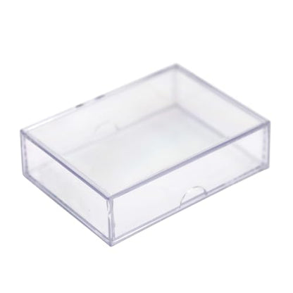 10-Pack Clear Acrylic Card Storage Boxes with Lids – Holds 52 Playing Cards or 50 Standard Trading Cards Each, Stackable Organizer for Sports & TCG Cards (Unsleeved) - size: 3 1/2" L x 2 1/2" W x 1" H, style: 10.0