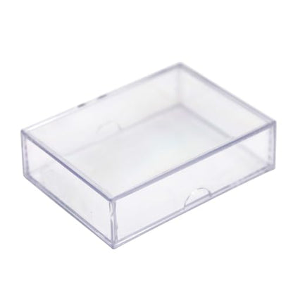20-Pack Clear Acrylic Card Storage Boxes with Lids – Holds 52 Playing Cards or 50 Standard Trading Cards Each, Stackable Organizer for Sports & TCG Cards (Unsleeved) - size: 3 1/2" L x 2 1/2" W x 1" H, style: 20.0