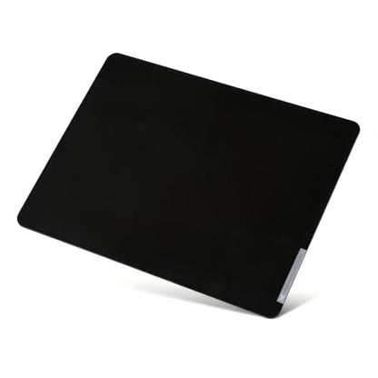 Black Glass Mousepad-Hard Large Mouse Pad for Gaming，Ultra-Smooth Micro-Etched Surface Mouse Mat,Ergonomic Low Profile, Durable & Portable(410mm*310mm) - color: Black