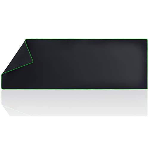 Wolaile Large Computer Mouse Pad for Desk-Green Stitched Edge-50x17 inches - color: Green, size: 50"x17"