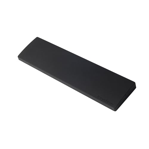 Silicone Wrist Rest for Keychron K10 Pro / K10 Max/ K10 HE / Q6 / Q6 Pro / Q6 Max / Q6 HE / V6 / V6 Max, 17.6" Non-Slip Palm Rest, 100% Full-Sized Mechanical Keyboards Support with Typing Pain Relief - color: Black, size: 17.6" - Full Size - K10 / Q6/ V6（