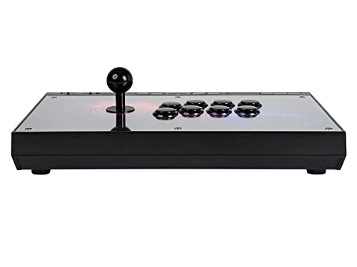 Monoprice Arcade Fighting Stick Controller, Retro Gaming, Arcade Joystick, USB Port, Compatible with Windows, Xbox One, PlayStation 4, Nintendo Switch, and Android - Dark Matter Series
