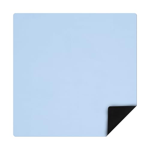 Buryeah Mahjong Mat Large Non Slip Neoprene Rubber Table Mat Noise Reduction Dominoes Poker Card Board Games Playmat Gaming Table Cover for Camp Game Night Indoor Outdoor (Light Blue,33 x 33 Inch) - color: Light Blue, size: 33 x 33 Inch