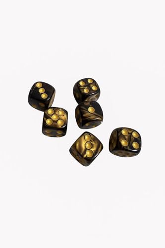 PU Leatherette Dice Cup with 6 D6 Black and Gold Dice for Yahtzee Farkle Bar Party Dice Games - color: Red Black a