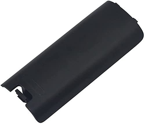 Battery Back Cover Case Door Sell Lid for Wii Remote Controller Replacement (Black) - color: Black
