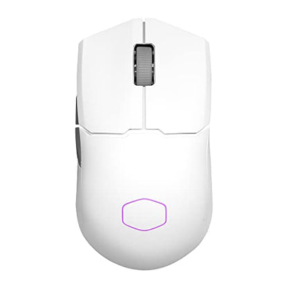 Cooler Master MM712 Wireless Gaming Mouse White with Adjustable 19,000 DPI, 2.4GHz and Bluetooth, Ultraweave Cable, PTFE Feet, RGB Lighting and MasterPlus+ Software - style: MM712 Wireless White