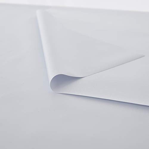 NLMUVW White Square Vinyl Tablecloth Heavy Duty, Small PVC Table Cloth Wipe Clean Table Cover for Kitchen Dining Picnic, 42 x 42 inch - color: White, size: 42" x 42" (Square)