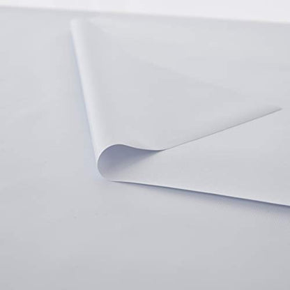 NLMUVW White Square Vinyl Tablecloth 48 Inch 100% Waterproof Oil Proof PVC Table Cloth Wipe Clean Table Cover for Kitchen Dining Picnic, 48 x 48 Inch - color: White, size: 48" x 48" (Square)