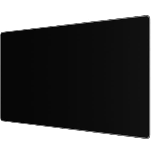 JIALONG Large Gaming Mouse Pad, Extended Mousepad with Grey Stitched Edges, XXL Desk Mat, Big Computer Keyboard Mat for Gaming and Office, 35.4 x 15.7 inches - color: Grey Stitched Edges