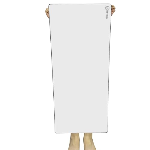4XL Oversized & Ultimate Gaming Desk Mat 54"x23"(White) - Giant & Thicker 4mm - Stitched/Water Proof/Non Slip Base - color: White, size: 4XL 54"x23"