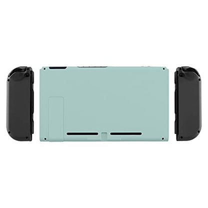eXtremeRate Light Cyan Back Plate for Nintendo Switch, DIY Replacement Housing Shell Case for Nintendo Switch Console with Kickstand [Only the Backplate, NOT the Console] - color: Light Cyan