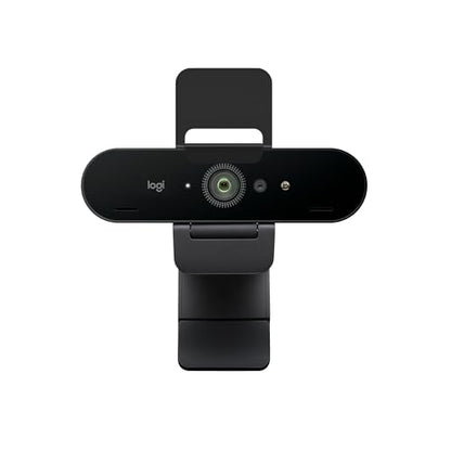 Logitech Brio Ultra 4K HD Webcam for Streaming and Meetings - Black | Ultra HD with glass lens, auto light correction, wide view, works with Windows Hello, certified for Teams, Zoom, Google Meet