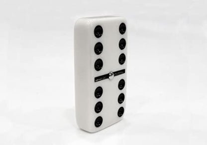 Alex Cramer Spinner Domino Set. Caramel Leather Case - Professional Tournament Traveler Domino Set - with Spinners - 28 Indestructible Double Six Dominoes - style: Domino Set with Spinners