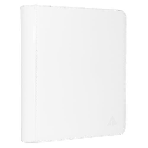 Top loader Binder, Holds 504 Top loaders, 9-Pocket Top Loader Binders with Sleeves for TCG & Sports Cards in 3'' x 4'' Top loaders -White - color: White