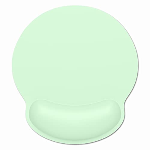 Dapesuom Ergonomic Mouse Pad with Wrist Support, Comfortable Memory Foam Wrist Rest for Easy Typing Pain Relief, Cute Computer Gaming Desktop Mouse Mat with Non-Slip Base for Laptop, Office, Green - color: A-Green