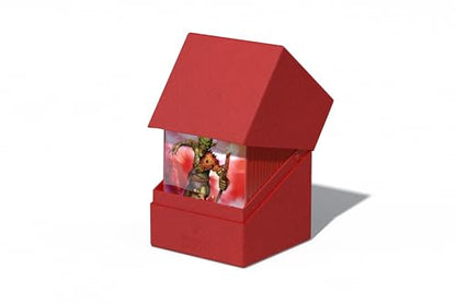 Ultimate Guard RTE Boulder 100+, Deck Case for 100 Double-Sleeved TCG Cards, Red, 97% Renewable, Made in Germany, Secure & Durable Storage - color: Red