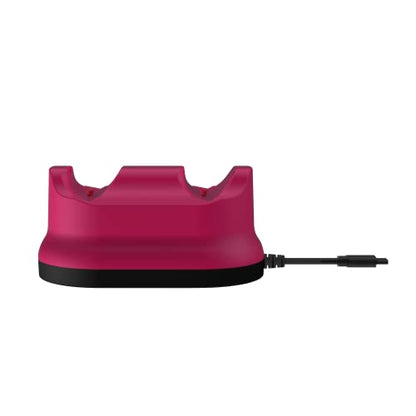 PDP Gaming PlayStation 5 METAVOLT Dual Charging Station for 2 Wireless PS5 Controllers (Cosmic Red) - color: Cosmic Red