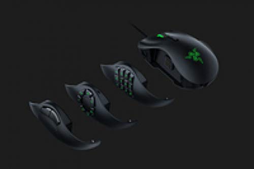 Razer Naga Trinity Gaming Mouse: 16,000 DPI Optical Sensor - Chroma RGB Lighting - Interchangeable Side Plate w/ 2, 7, 12 Button Configurations - Mechanical Switches - style: Naga Trinity
