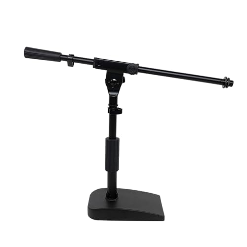 Shure by Gator Compact, Low Profile Mic Stand with Single-Section Boom; (SH-DESKTOP2) - style: Single Section Boom