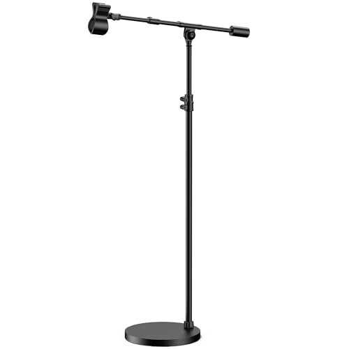 InnoGear Mic Stand Floor Max Height 82.28" Microphone Stand Holder Boom Arm | for Blue Yeti Shure Fifine HyperX, Extendable, Seated to Standing, Stable, For Any Recording Setup, Mini Height 30.82"