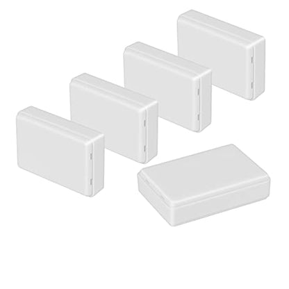 LeMotech Project Box 5 Pieces ABS Plastic Electrical Project Case Small Junction Box for Electronics White 3.62 x 2.28 x 0.90 inch (92 x 58 x 23 mm) - color: 5 pieces, size: 3.62"x 2.28"x 0.90"