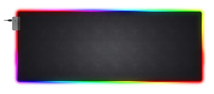 SENTRY LED Gaming XXL Mouse Pad Deskmat, 12 RGB Colors Variations, Extra Large with Non-Slip Rubberized Bottom, USB Wire Included, 31x12 Inches