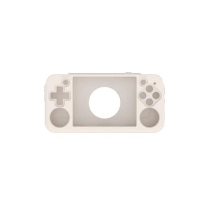 Silicone Protective Case for ANBERNIC RG35XX H Retro Handheld Gaming Console, Soft Sleeve Cover Protector Anti-Bump and Anti-Drop Full Protection, with Lanyard (White) - color: White
