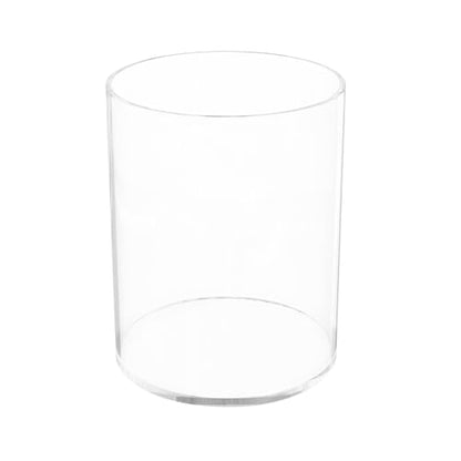 Clear Acrylic Pen Holder Round Shape, Desktop Pencil Cup Holder, Countertop Stationery Organizer for Office Desk Accessory - size: 1 Compartment