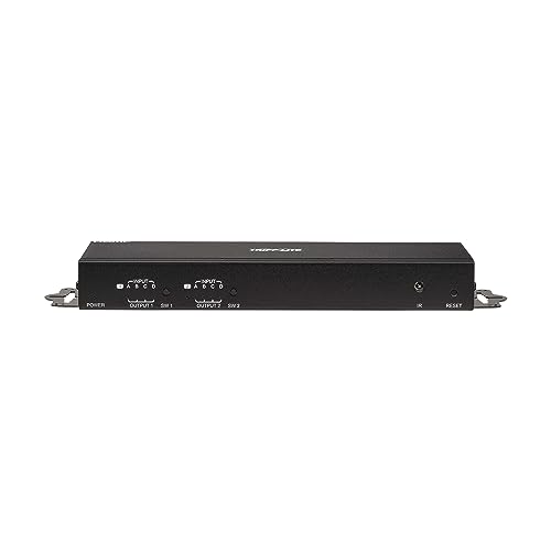 Tripp Lite HDMI Video Switch 4 Computers 2 Monitors, 4 Port 4K@60Hz Video Matrix Splitter, Single Push Button Switch, Headset Audio, TAA Compliant, 3-Year Warranty (B119-4X2-4K)