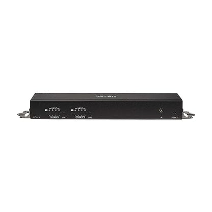 Tripp Lite HDMI Video Switch 4 Computers 2 Monitors, 4 Port 4K@60Hz Video Matrix Splitter, Single Push Button Switch, Headset Audio, TAA Compliant, 3-Year Warranty (B119-4X2-4K)