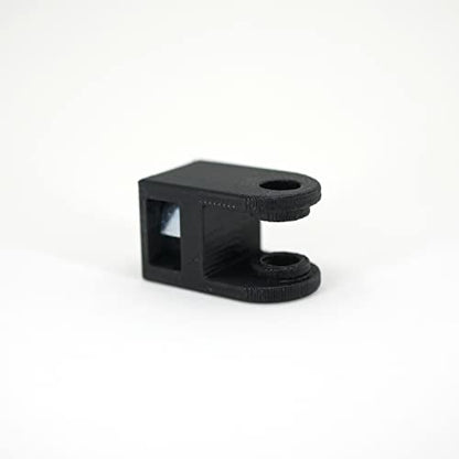 Microphone Mount for HyperX QuadCast - 3D Printed Mic Arm Adapter, Boom Arm Replacement Part, Durable and Strong (Black) - color: Black