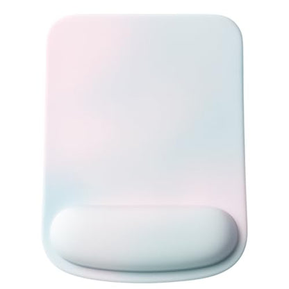 Ergonomic Memory Foam Mouse Pad with Wrist Support, Orange, Ultra-Smooth Surface, Anti-Slip Base (Mint Pastel, Medium) - color: Mint Pastel