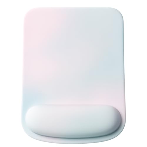 Ergonomic Memory Foam Mouse Pad with Wrist Support, Orange, Ultra-Smooth Surface, Anti-Slip Base (Mint Pastel, Medium) - color: Mint Pastel