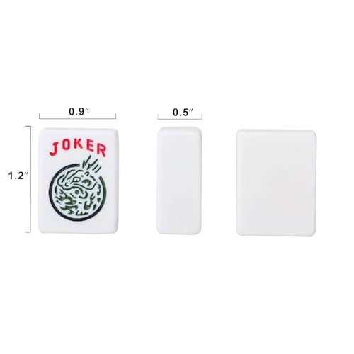 ZGME American Mahjong Set,166 White Tiles with Blue Rectangular Bag and Accessories,4 All-in-One Mahjong Racks with Pushers,Complete Western Mahjong Set - color: Blue