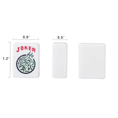 ZGME American Mahjong Set,166 White Tiles with Blue Rectangular Bag and Accessories,4 All-in-One Mahjong Racks with Pushers,Complete Western Mahjong Set - color: Blue