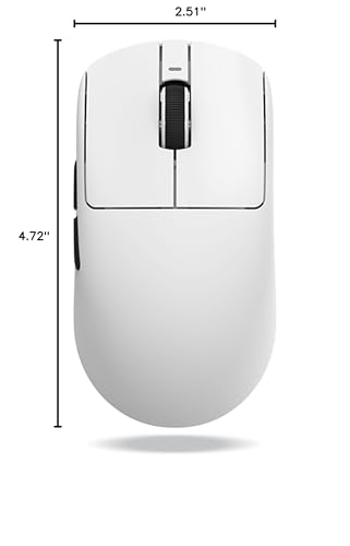 ATK VXE Dragonfly R1 Wireless Gaming Mouse, PAW3395 Sensor, DPI up to 26,000, 51g Lightweight, 40 Hr Battery Life, Tri-Mode 2.4G/Bluetooth/Wired - White - color: White, style: R1
