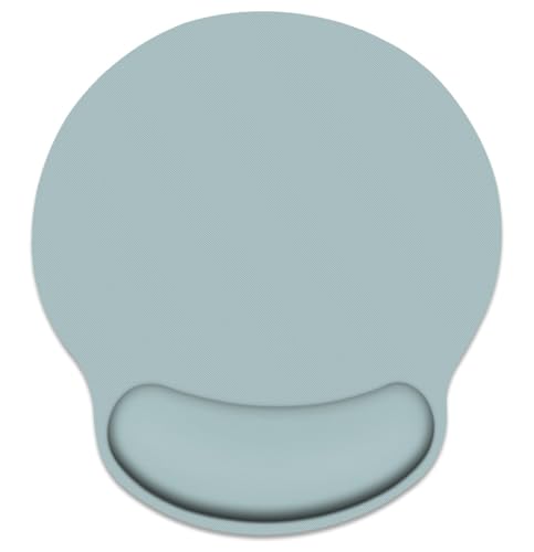 Britimes Light Blue Mouse Pad Ergonomic Mouse Pad with Wrist Support Non-Slip Rubber Base Mousepad for Home Office Gaming Working Computers Laptop Easy Typing & Relief - color: Light Blue