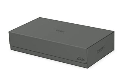 Ultimate Guard Omnihive 1000+, Deck Case for 1000 Double-Sleeved TCG Cards + 2 removable Trays, Grey, Magnetic Closure & Microfiber Inner Lining - color: Grey