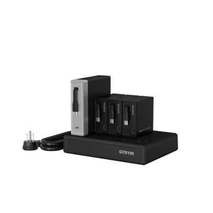 Gitryin Modular Laptop Charging Station, 1 * 140W, 3 * 65W Retractable USB C Chargers, 8 Type C Ports with Cooling Power Strip, 335W Charging Hub