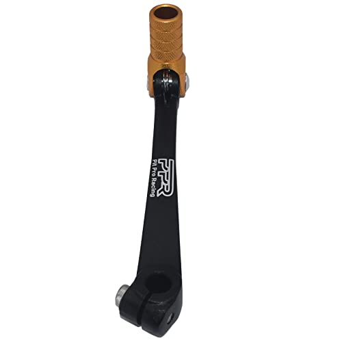 CNC Aluminum Gear Shifter Lever, Foldable Pedal Shifter Lever Fit for CRF50 XR50 XR CRF 50cc 110cc 250cc Dirt Pit Monkey Bike Motorcycle ATV Quad (Black&Golden) - color: Black&Golden