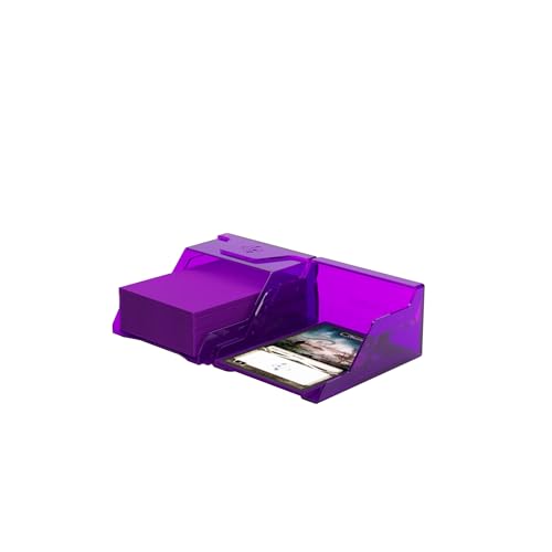 Gamegenic Bastion 50+ XL Deck Box - Compact, Secure, and Perfectly Organized for Your Trading Cards! Safely Protects 50+ Double-Sleeved Cards, Purple Color, Made - color: Purple