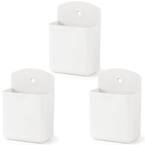 3 Pack Remote Control Holder, TV & Wall Pen Storage Accessories for Home Office School, White - color: white&3pcs