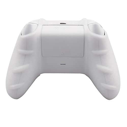 RALAN Glitter Controller Skin for Xbox Series, Anti-Slip Silicone Controller Cover Protector Case Compatible for Xbox Series Gamepad Joystick with 4 Cat Caps and Black Pro Thumb Grip x 8. - color: White
