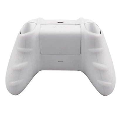 RALAN Glitter Controller Skin for Xbox Series, Anti-Slip Silicone Controller Cover Protector Case Compatible for Xbox Series Gamepad Joystick with 4 Cat Caps and Black Pro Thumb Grip x 8. - color: White