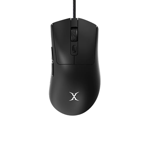 FOXXRAY SM-91 RGB Gaming Mouse, 60g Ultra-Lightweight Wired Mouse, 7200 DPI, 7 Programmable Buttons, Anti-Slip Side Grips, 6ft (1.8m) Braided Cable, Ergonomic Gaming Mouse for Windows/PC/Laptop