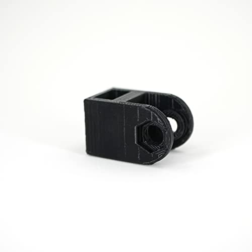 Microphone Mount for HyperX QuadCast - 3D Printed Mic Arm Adapter, Boom Arm Replacement Part, Durable and Strong (Black) - color: Black