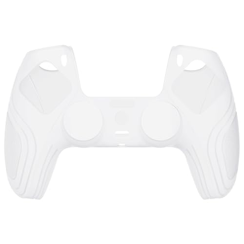eXtremeRate PlayVital Samurai Edition Anti-Slip Controller Silicone Skin for ps5, Ergonomic Rubber Protective Case for ps5 Controller with Thumb Stick Caps - Glow in Dark - Green - color: Glow in Dark Green