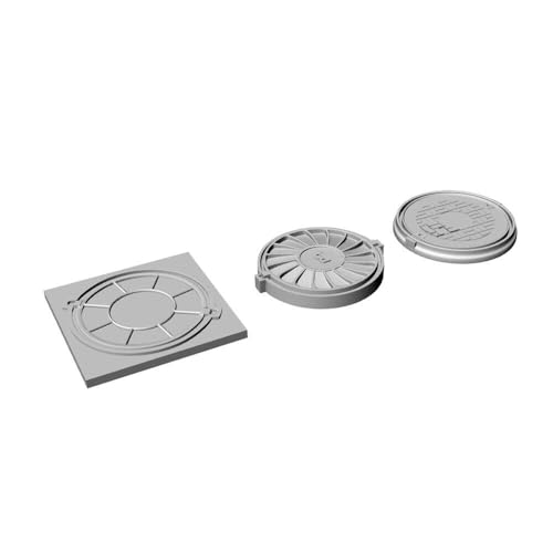 MRY-SFW 1/160 N Scale Scene Model Round & Square Well Cover Sewer Cover Landscape Architecture Vehicle Figure Accessories