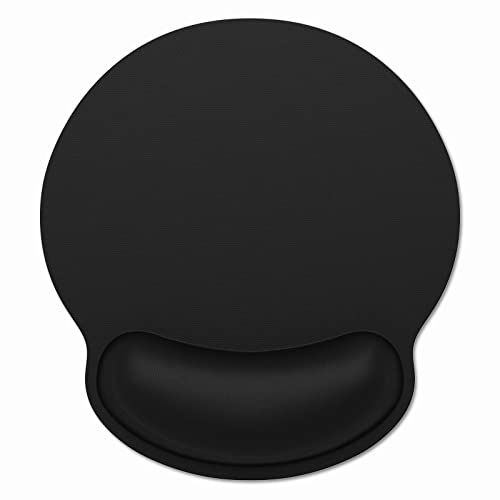Dapesuom Ergonomic Mouse Pad with Wrist Support, Comfortable Memory Foam Wrist Rest for Easy Typing Pain Relief, Cute Computer Gaming Desktop Mouse Mat with Non-Slip Base for Laptop, Office, Jet Black - color: A-Jet Black